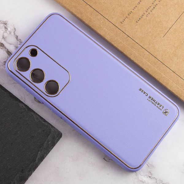 Шкіряний чохол Xshield для Samsung Galaxy S23 Бузковий / Dasheen 265085 фото