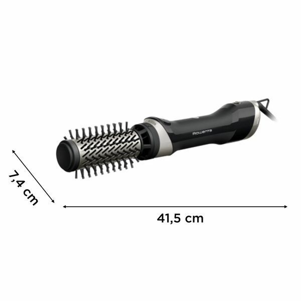 Фен-щітка Rowenta Renewal Brush Active, 1000Вт, 3 режими, іоніз-я, хол. обдув, оберт. насадка, 5 насадок, кераміка, чорний (UB9540F0) 371496 фото