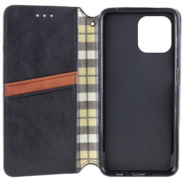 Шкіряний чохол-книжка GETMAN Cubic (PU) для Apple iPhone 12 Pro / 12 (6.1") Чорний 398570 фото