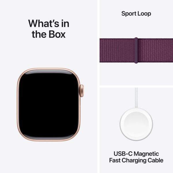 Смарт-годинник Apple Watch Series 10 GPS 46mm Rose Gold Aluminium Case with Plum Sport Loop MWWV3 320065 фото