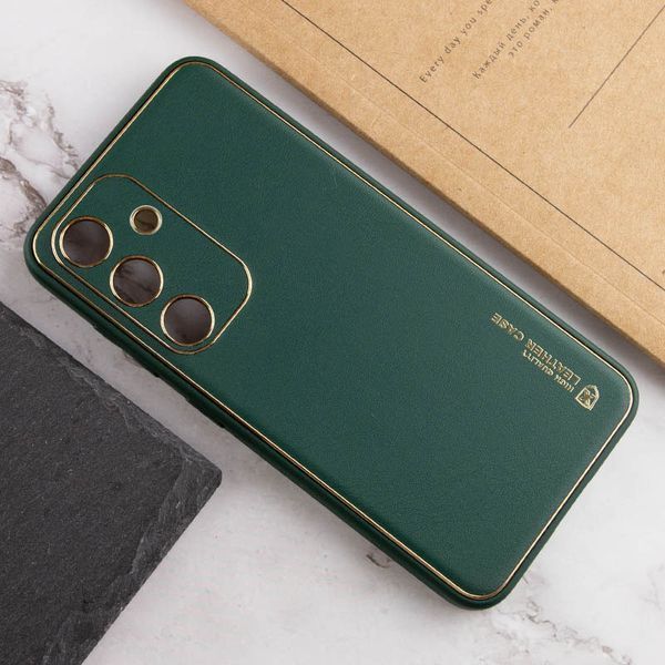 Шкіряний чохол Xshield для Samsung Galaxy S24 Зелений / Army Green 285979 фото