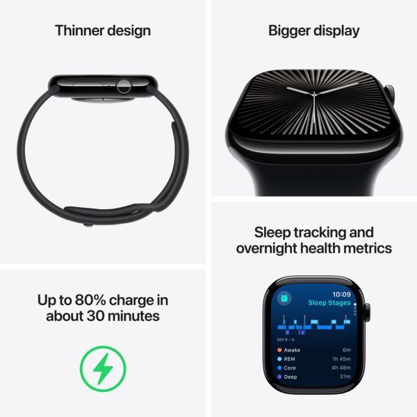Смарт-годинник Apple Watch Series 10 GPS 46mm Rose Gold Aluminium Case with Plum Sport Loop MWWV3 320065 фото