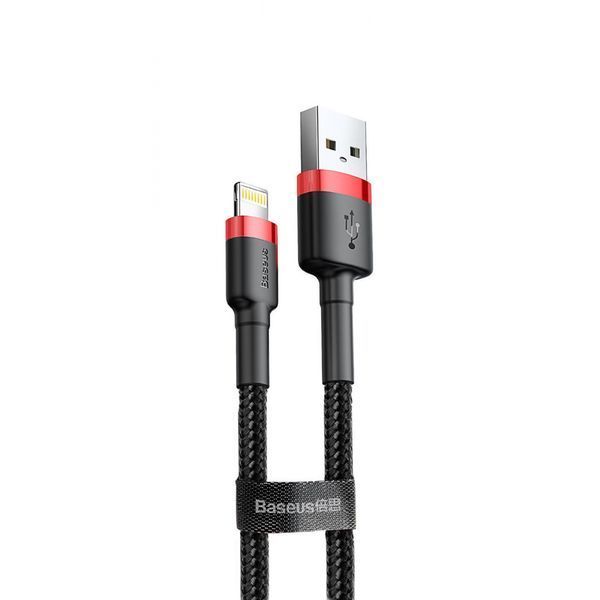 Кабель Baseus Cafule Lightning 1.0 М 2 A CALKLF-B19 R-Black 252300 фото