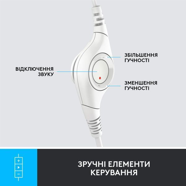 гарнітура LOGITECH USB H390 White (981-001286) 329178 фото