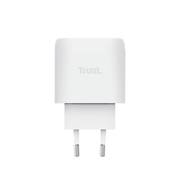 Зарядний пристрій мережевий Trust Maxo 45Вт, GaN, USB-C PD/PPS, білий 393202 фото