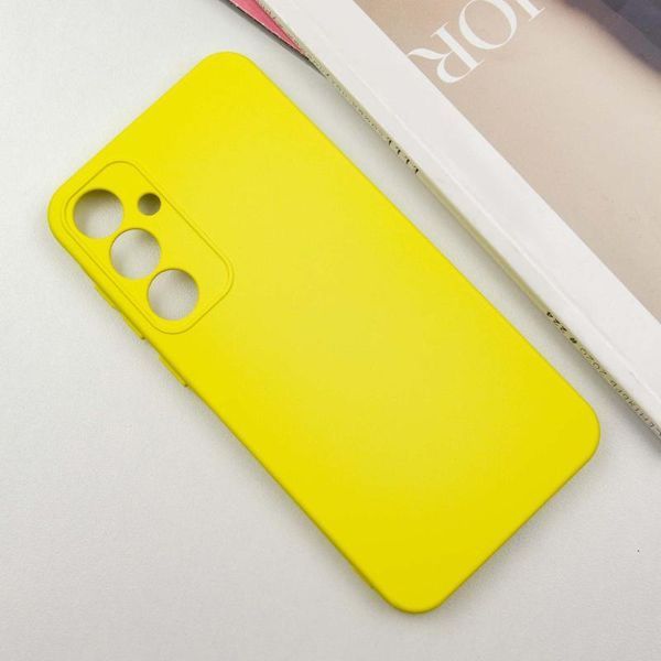 Чохол TPU GETMAN Liquid Silk Full Camera для Samsung Galaxy S24 Жовтий / Flash 397582 фото