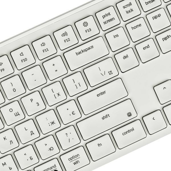 Клавіатура мембрана Keychron B6 Pro, USB/WL/BT, ivory white (B6P-K8-UA) 370066 фото