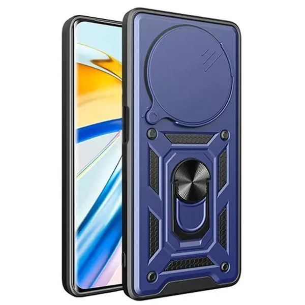 Чохол Ummi Camshield Serge Ring для Xiaomi Redmi Note 14 Pro 4G Синій 390777 фото