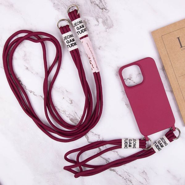 Чохол TPU two straps California для Apple iPhone 12 Pro / 12 (6.1") Червоний / Rose Red 255742 фото