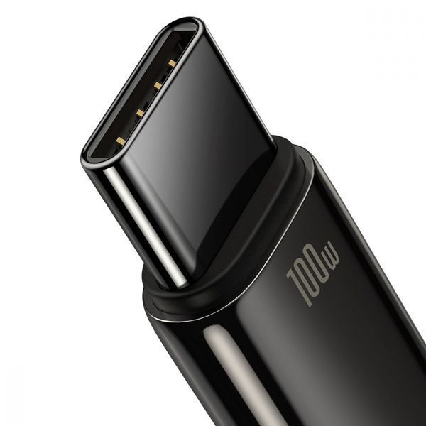 Кабель Baseus Tungsten Gold Fast Charging USB to Type-C 100W (2m) (CAWJ000101) black 396910 фото