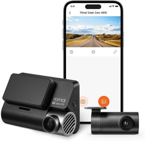Відеореєстратор 70Mai HDR A810-2 Dash Cam Set 4K 285059 фото