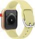 Ремінець Silicone-steel buckle для Apple Watch 42/44/45mm Yellow 264629 фото 2