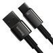 Кабель Baseus Tungsten Gold Fast Charging USB to Type-C 100W (2m) (CAWJ000101) black 396910 фото 10