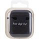 Силіконовий футляр з мікрофіброю для навушників Airpods 1/2 Чорний / Black 240914 фото 6