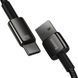 Кабель Baseus Tungsten Gold Fast Charging USB to Type-C 100W (2m) (CAWJ000101) black 396910 фото 9