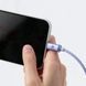 Кабель Baseus Crystal Shine Series Fast Charging Data USB кабель USB To IP 2.4A 2m (CAJY000105) Purple 260553 фото 4