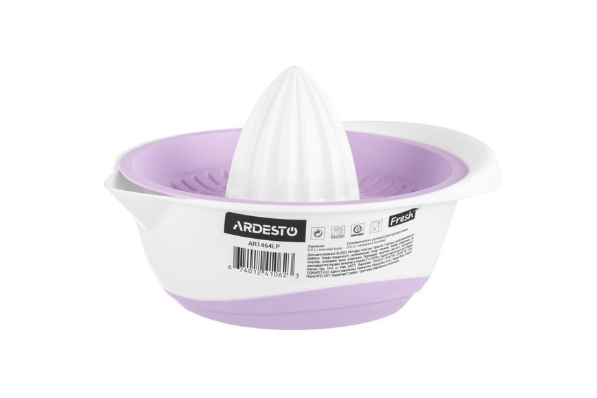 Соковитискач ручний для цитрусових Ardesto Fresh, 0.6л, пластик, ліловий (AR1464LP) 363030 фото