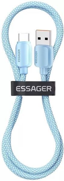 Кабель ESSAGER Breeze USB Cable USB-A to Type C 1M 100W (EXC7A-WL03-P) Blue 314527 фото