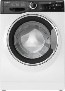 Пральна машина Whirlpool фронтальна, 6кг, 1200, A+++, 43см, дисплей, інвертор, люк чорний, білий (WRBSB6228BUA) 375909 фото