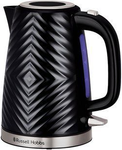 Електрочайник Russell Hobbs Groove Black, 1.7л, пластик, Strix, чорний (26380-70) 363746 фото