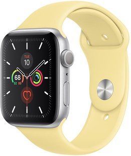 Смарт-годинник Apple Watch Series 5 44mm GPS Aluminum Silver Case With Lemon Cream (MWT32) 138002 фото