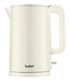 Електрочайник Tefal Thermo Protect, 1.5л, пластик, нержавіюча сталь, світло-бежевий (KO140AE0) 369738 фото