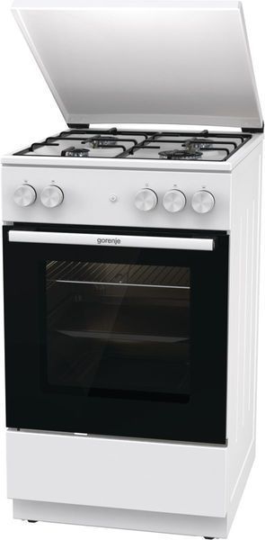 Плита Gorenje газова, 70л, 50x60см, емальовані, з кришкою, білий (GG5A14WJ) 374098 фото