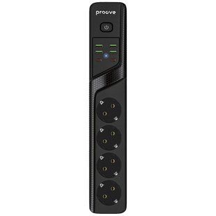 Мережевий фільтр Proove Power Strip P-04 (4 розетки + 4 USB + 2 Type-C) 3M (PSP442430001) black 390434 фото