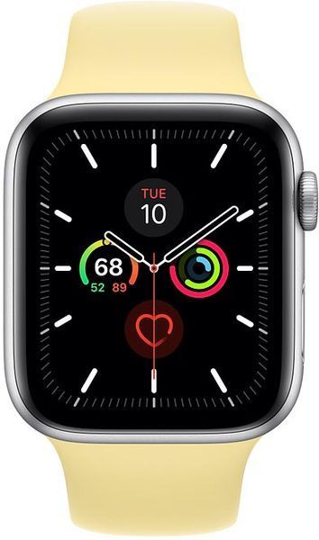 Смарт-годинник Apple Watch Series 5 44mm GPS Aluminum Silver Case With Lemon Cream (MWT32) 138002 фото