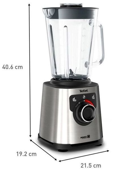 Блендер Tefal стаціонарний Perfect mix+ 1200Вт, чаша-1750мл, скло, сталь-чорний (BL871D31) 363057 фото