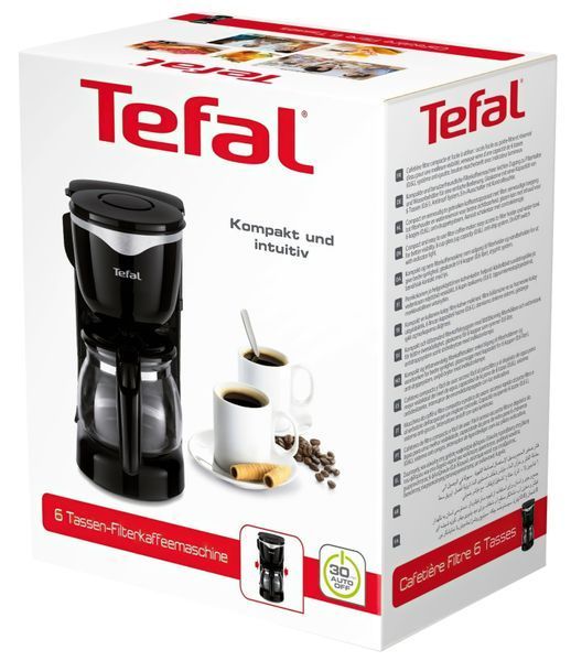 Кавоварка Tefal крапельна Good Value 0.6л, мелена, чорний (CM340811) 367627 фото