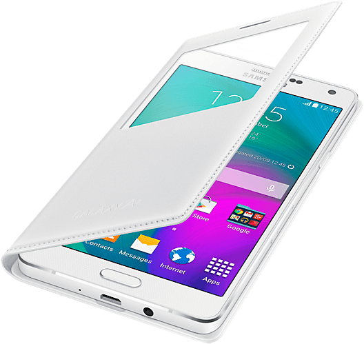 Чохол-книжка Samsung A7 2015 S View Cover (EF-CA700BWEGRU) White 61684 фото