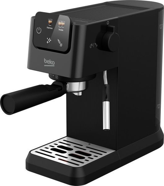 Кавоварка Beko&nbsp;ріжкова 1.1л, мелена, ручний капучинатор, підігрів чашок, авторецептів - 2, дисплей, чорний (CEP5302B) 380177 фото