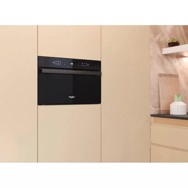 Мікрохвильова піч Whirlpool вбудована, 31л, електронне упр., 1000Вт, гриль, дисплей, чорний (AMW6440FB) 374055 фото