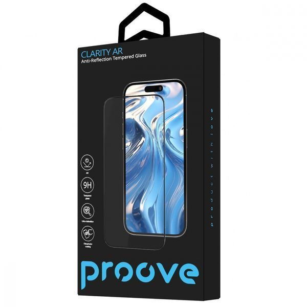Захисне скло iPhone 15 Pro Proove Clarity AR (PGCARI15P001) black 344468 фото