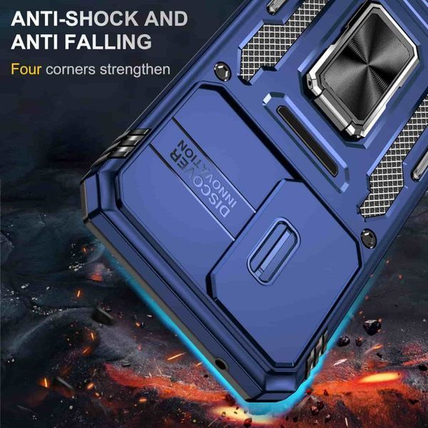Ударостійкий чохол Camshield Army Ring для Samsung Galaxy A54 5G Синій / Navy 271452 фото
