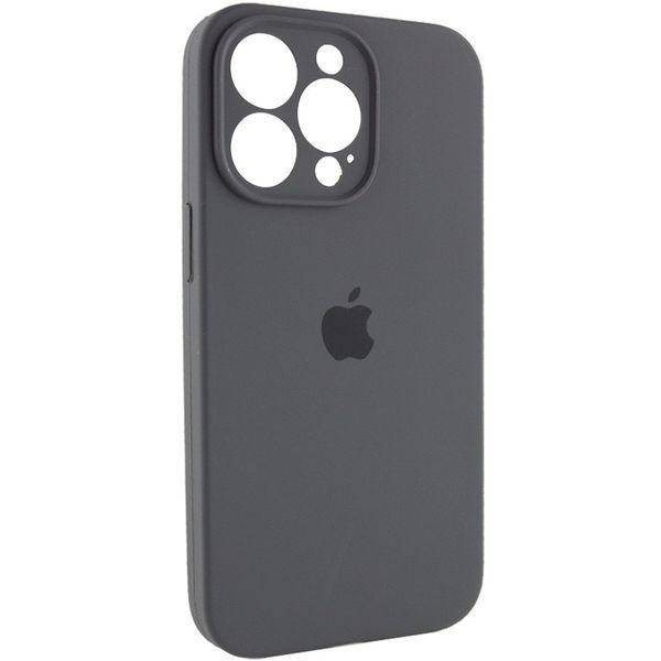 Чохол Silicone Case Full Camera Protective (AA) для Apple iPhone 15 Pro Max (6.7") Сірий / Dark Gray 280259 фото
