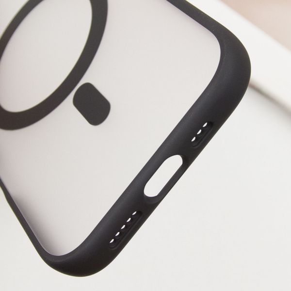 TPU+PC чохол Blueo Skin Friendly Frosted with MagSafe для Apple iPhone 16 (6.1") Чорний 319477 фото