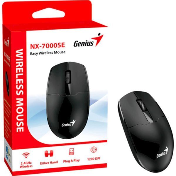 Миша Genius NX-7000SE, WL, чорний (31030032400) 364359 фото