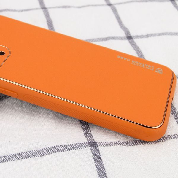 Шкіряний чохол Xshield для Apple iPhone 12 (6.1") Помаранчевий / Apricot 202355 фото