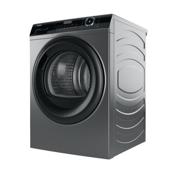 Сушильна машина Haier тепловий насос, 9кг, A+++, 59,5см, дисплей, пара, cріблястий (HD90-A3939R-S) 375079 фото