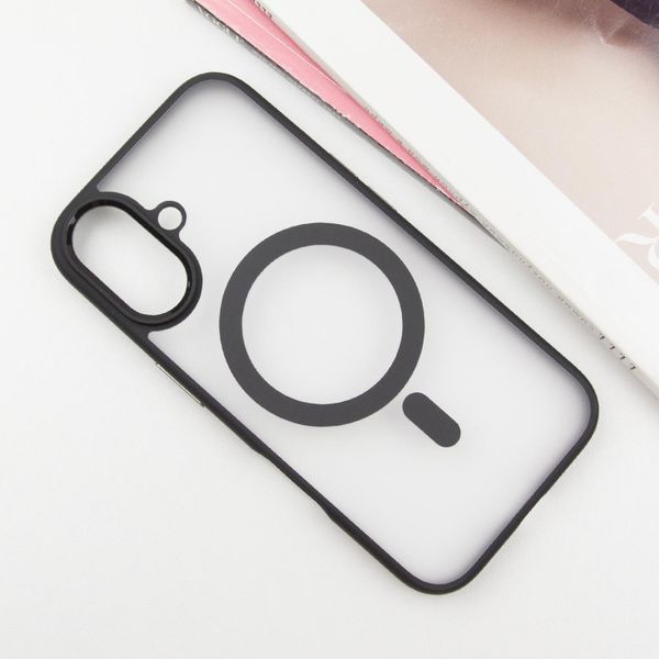 TPU+PC чохол Blueo Skin Friendly Frosted with MagSafe для Apple iPhone 16 (6.1") Чорний 319477 фото
