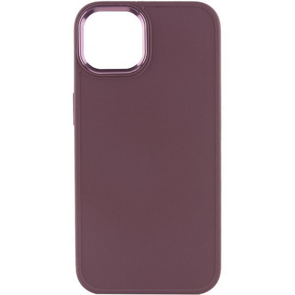 TPU чохол Bonbon Metal Style для Apple iPhone 14 (6.1") Бордовий / Plum 257164 фото