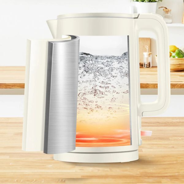 Електрочайник Tefal Thermo Protect, 1.5л, пластик, нержавіюча сталь, світло-бежевий (KO140AE0) 369738 фото