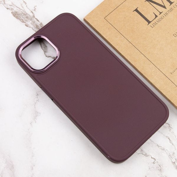TPU чохол Bonbon Metal Style для Apple iPhone 14 (6.1") Бордовий / Plum 257164 фото