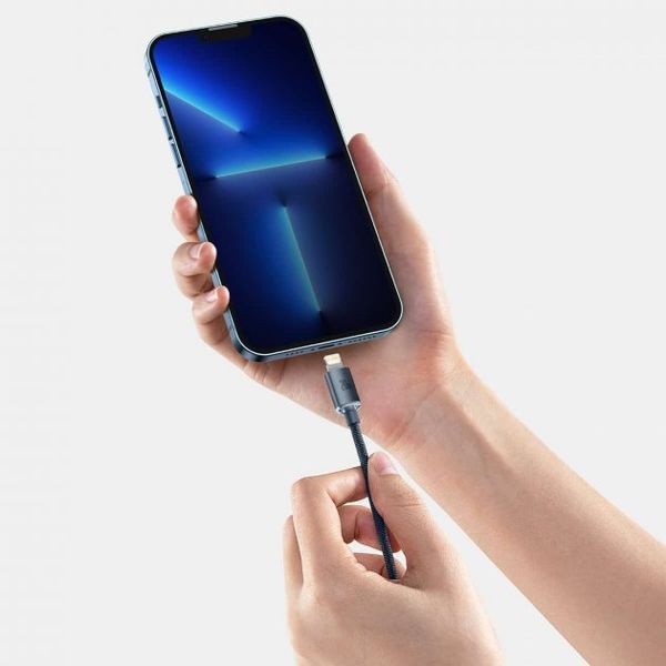Кабель Baseus Crystal Shine Series Fast Charging Data USB кабель Type-C To IP 20W 1.2m (CAJY000201) Black 260554 фото