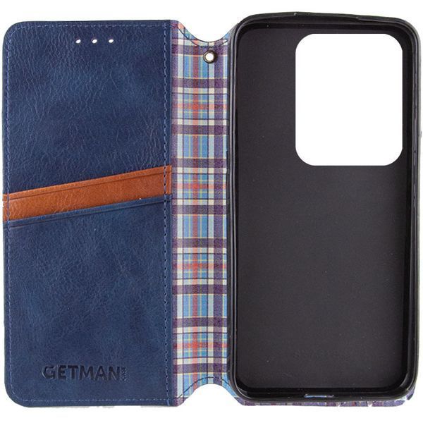 Шкіряний чохол книжка GETMAN Cubic (PU) для Xiaomi Redmi Note 13 5G Синій 345661 фото