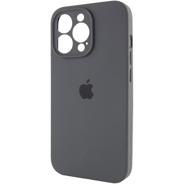 Чохол Silicone Case Full Camera Protective (AA) для Apple iPhone 15 Pro Max (6.7") Сірий / Dark Gray 280259 фото
