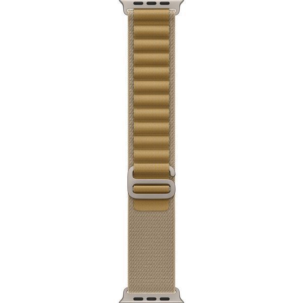 Ремінець Apple Watch Alpine Loop Band Medium Для Watch 49mm - Natural Titanium Finish - Tan (MXN23) 330113 фото