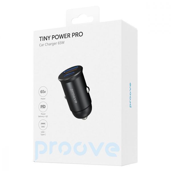 АЗП Proove Tiny Power Pro 65W (USB + Type-C) (ACTP65110001) Black 286752 фото